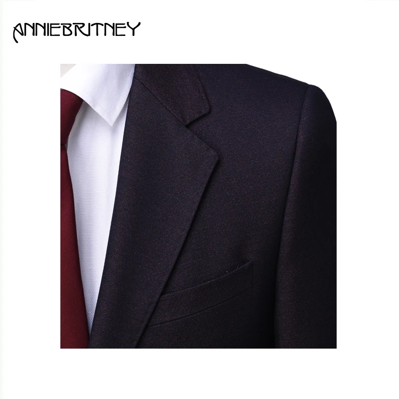 Burgundy Men Suit shoulder 2.2