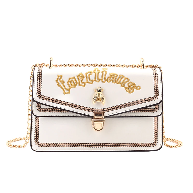 

Small bag 2019 metal chain shoulder bag diagonal female handbag handbag luxury handbag female bag designer