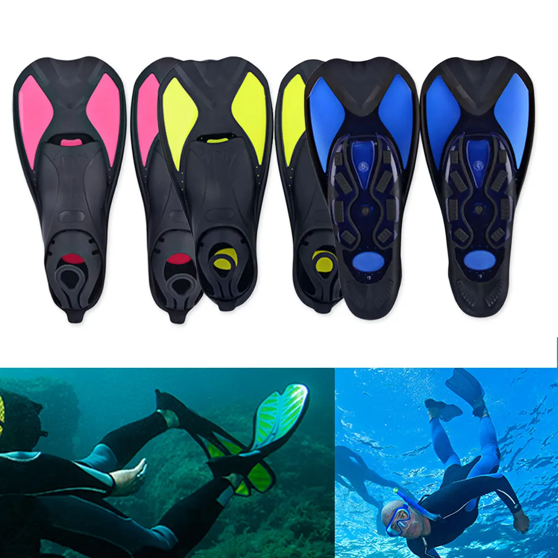 

Swim Fins for Adult Kids Adjustable Swimming Frog Shoes Silicone Professional Team Open Diving Snorkeling Long diving Flippers