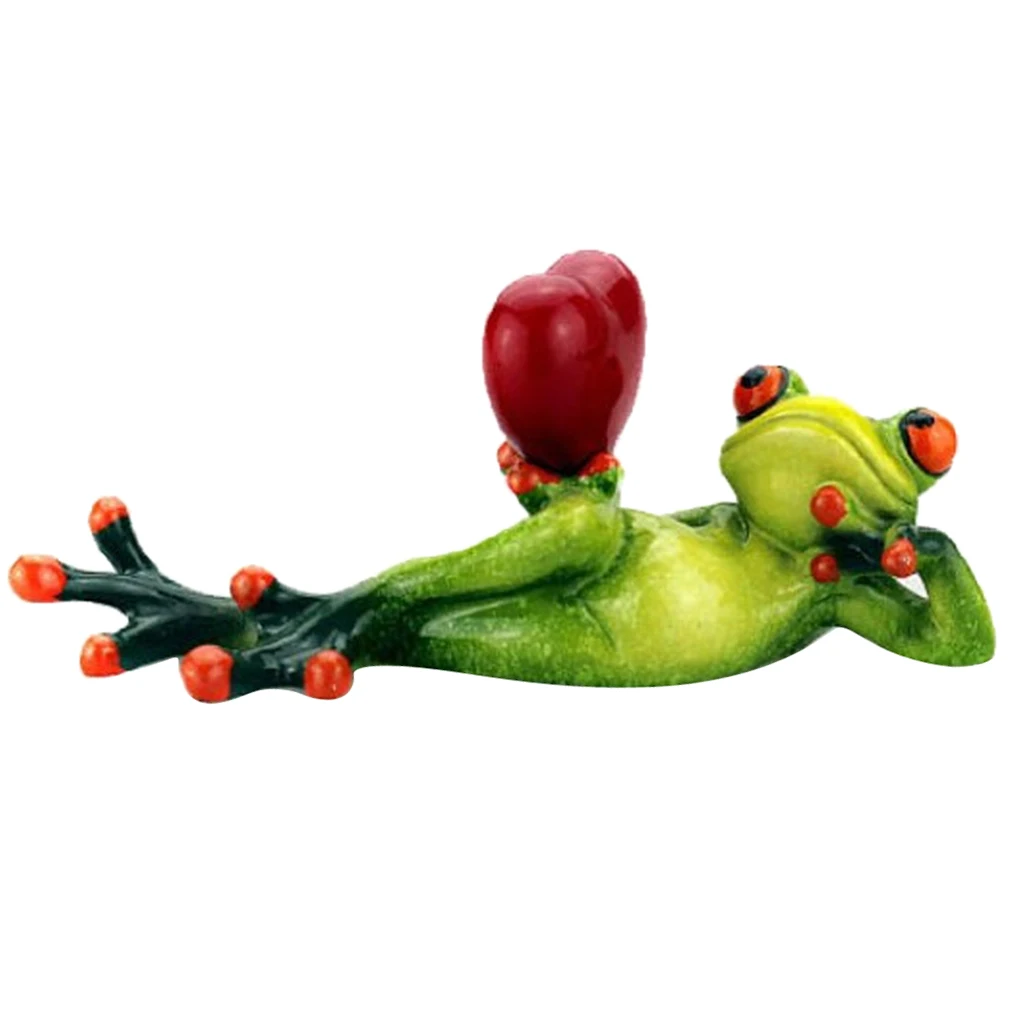 Статуэтка лягушек из смолы, каваи, Йога, скульптура животных, куклы, модель, украшение автомобиля, украшение для дома, сада - Цвет: 4
