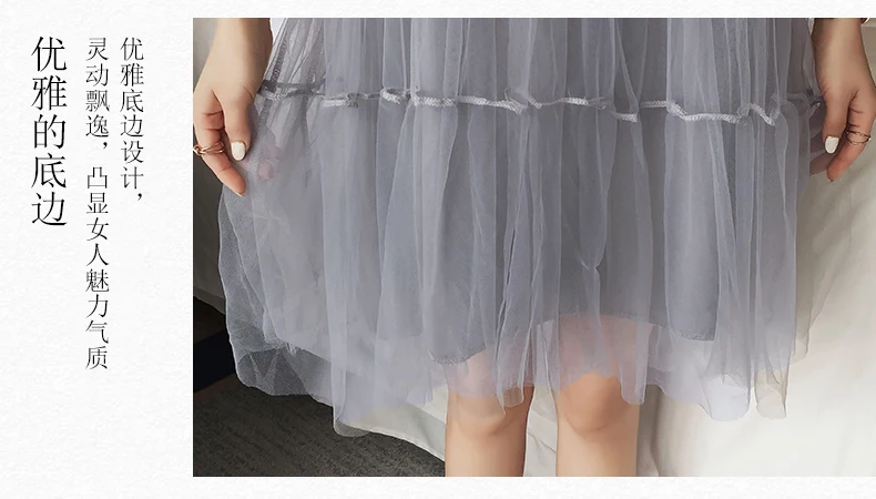 Мода Лето беременность платье свободные средства ухода за кожей для будущих мам платья женщин серый вырез лодочкой