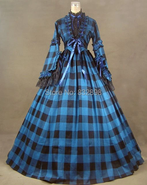 Civil War Blend Tartan Ball Gown Dress ...