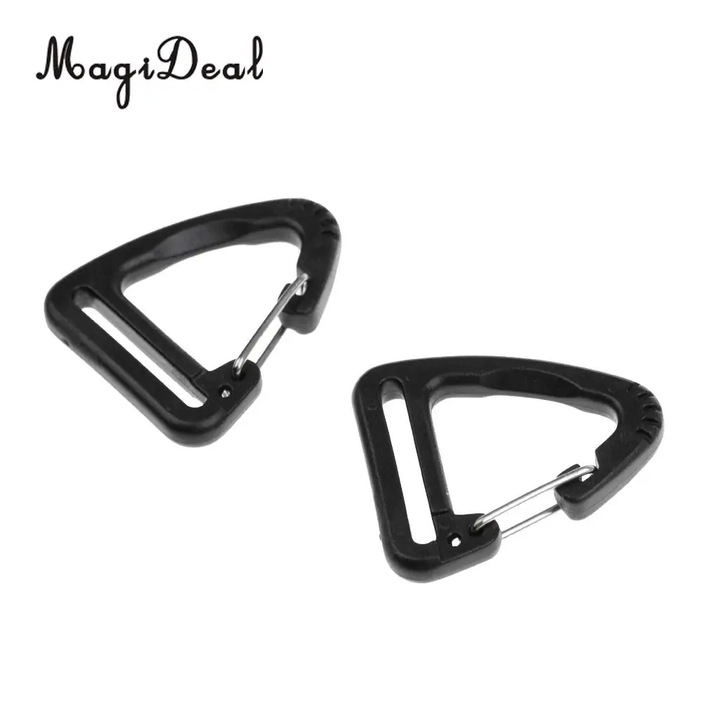 MagiDeal 10 Pcs Plastic Buckles Hook Climbing Carabiner Hanging Keychain Link Strap for Outdoor Camping Mountaineering Equipment
