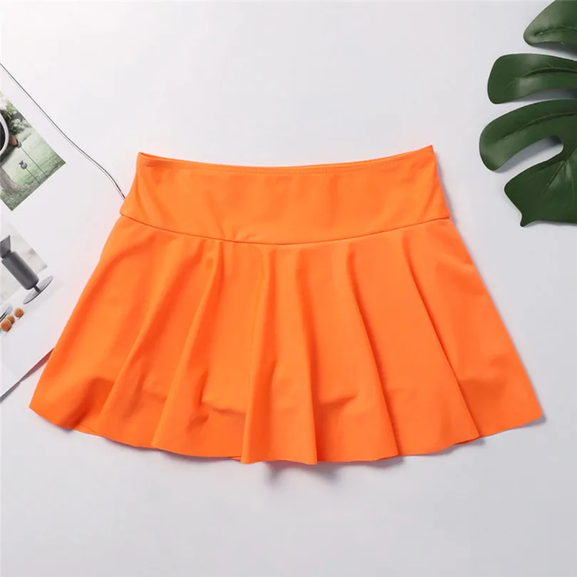 2019 New Summer Women High Waist Swim Bottom Athletic Swimpant Swimsuits Tankini Mini Skirt With Panty #E01 (23)