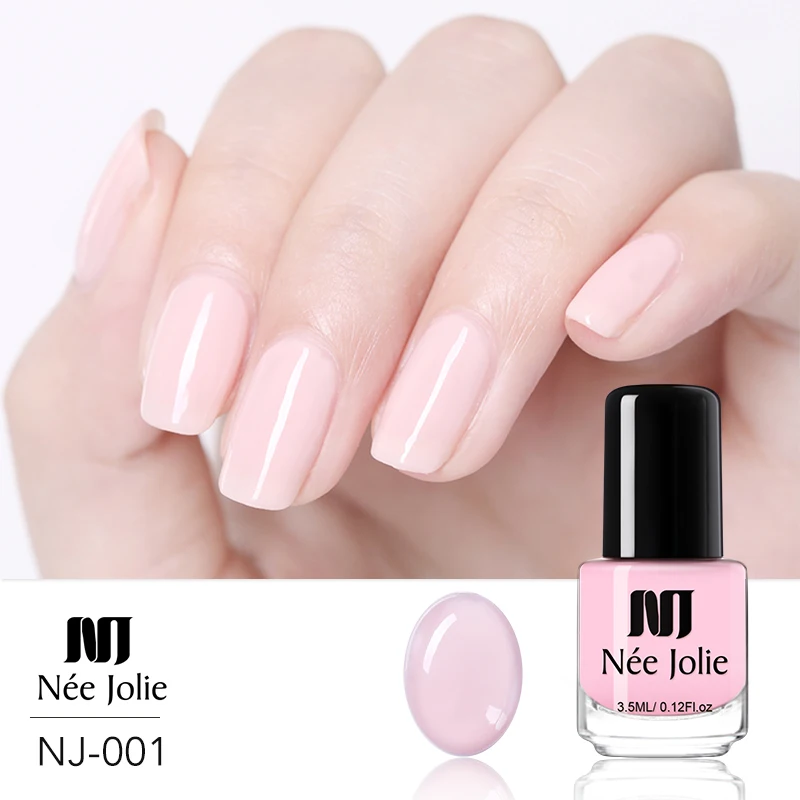 Ни Джоли 3,5 мл, нюдовый Карамельный цвет лак для ногтей полу-прозрачная; Нейл-арт Лаки розовый продолжительный блеск для ногтей дизайн