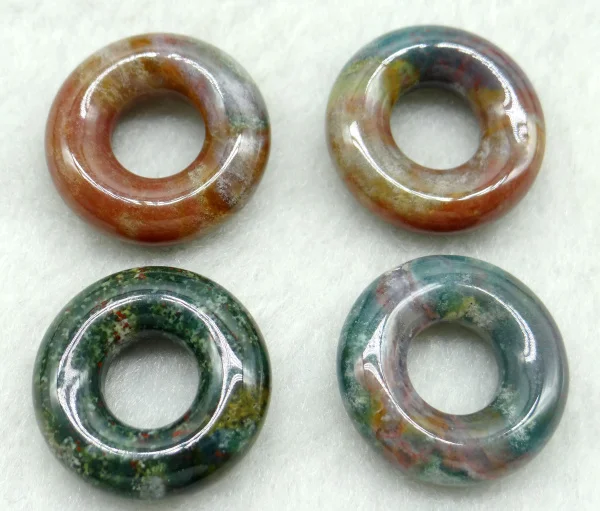 15 мм натуральный камень кварц кристалл тигровый глаз опал circle ISES круг Пончик подвески кулон для Diy для изготовления украшений ожерелья 12 шт - Окраска металла: NO.18
