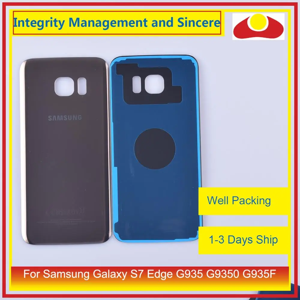Оригинал для Samsung Galaxy S7 Edge G935 G9350 G935F SM корпус батарейный отсек Задняя стеклянная