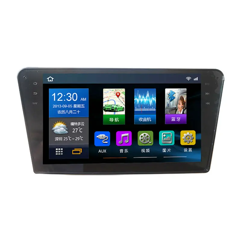 Top Bway brand 10.2" Car gps for Peugeot 408 Quadcore Android 7.0 car dvd player with 1 G RAM,16G iNand,steering wheel 1