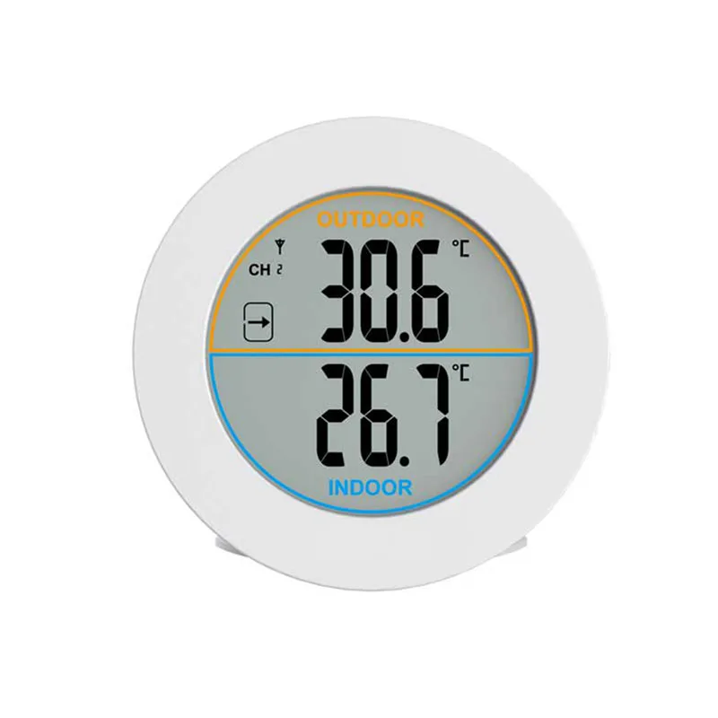 Round Indoor Outdoor Thermometer Black And White Indoor Outdoor