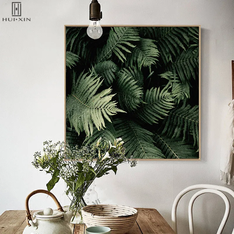 

Wall Art Canvas Printing Gorgeous Tropical Green Plants Leaf Of Great Vitality Decorative Paintings For Home Decoration Picture