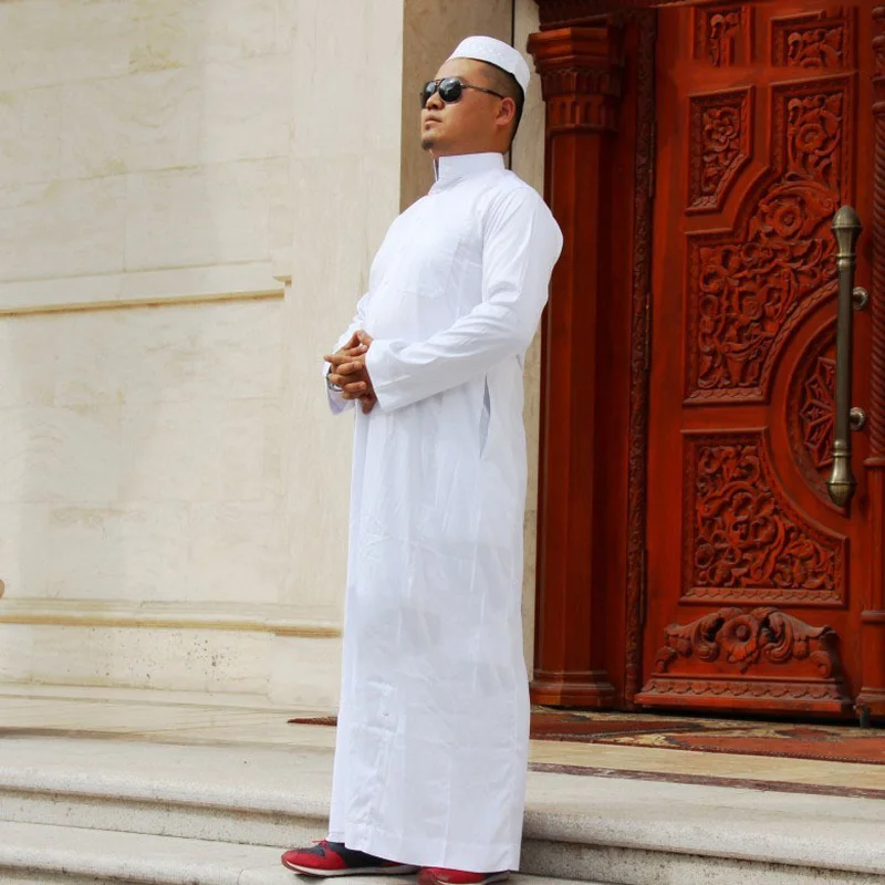 Men Muslim Robes Dubai Arabic Islamic Clothing Abaya Kaftan Jubba Thobe Qamis Musulman Homme Islam Traditional Cosplay Costumes