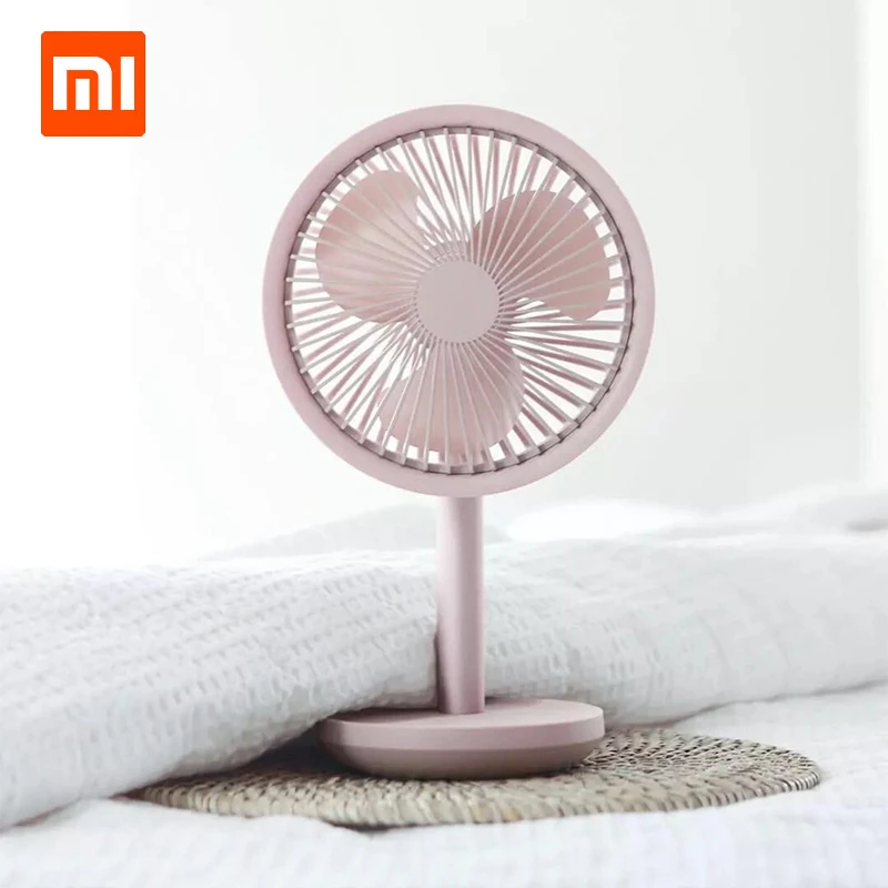 

Xiaomi Mijia SOLOVE Desktop Swing Head Fan with base F5 Charging 3 Wind Speed Options Front Mesh Removable Rechargeable For Home