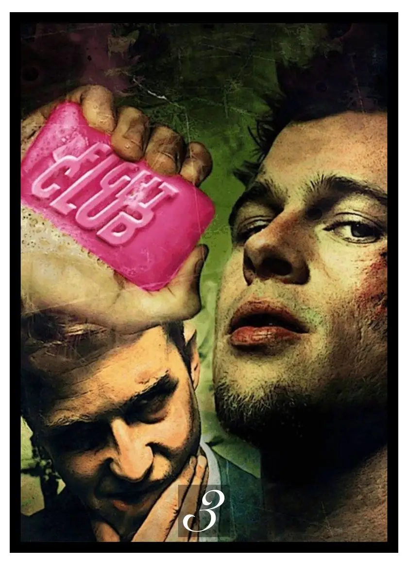 Fight Club фильм домашняя декоративная живопись белая крафт-бумага плакат для кафе комната 42X30 см