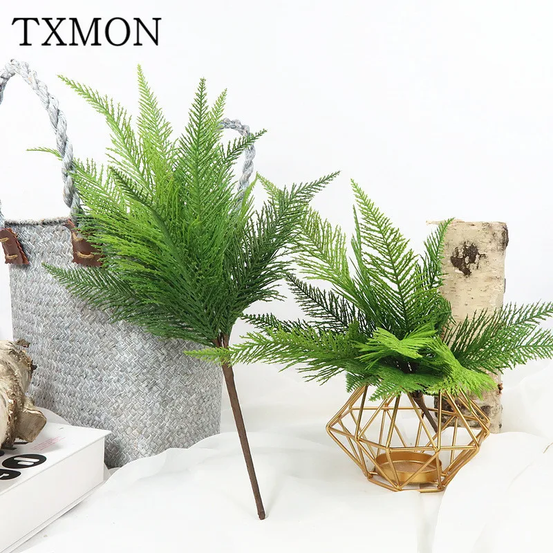 

Simulation green plant pine needles branches high quality Christmas decoration ornaments natural modeling soft plastic plants