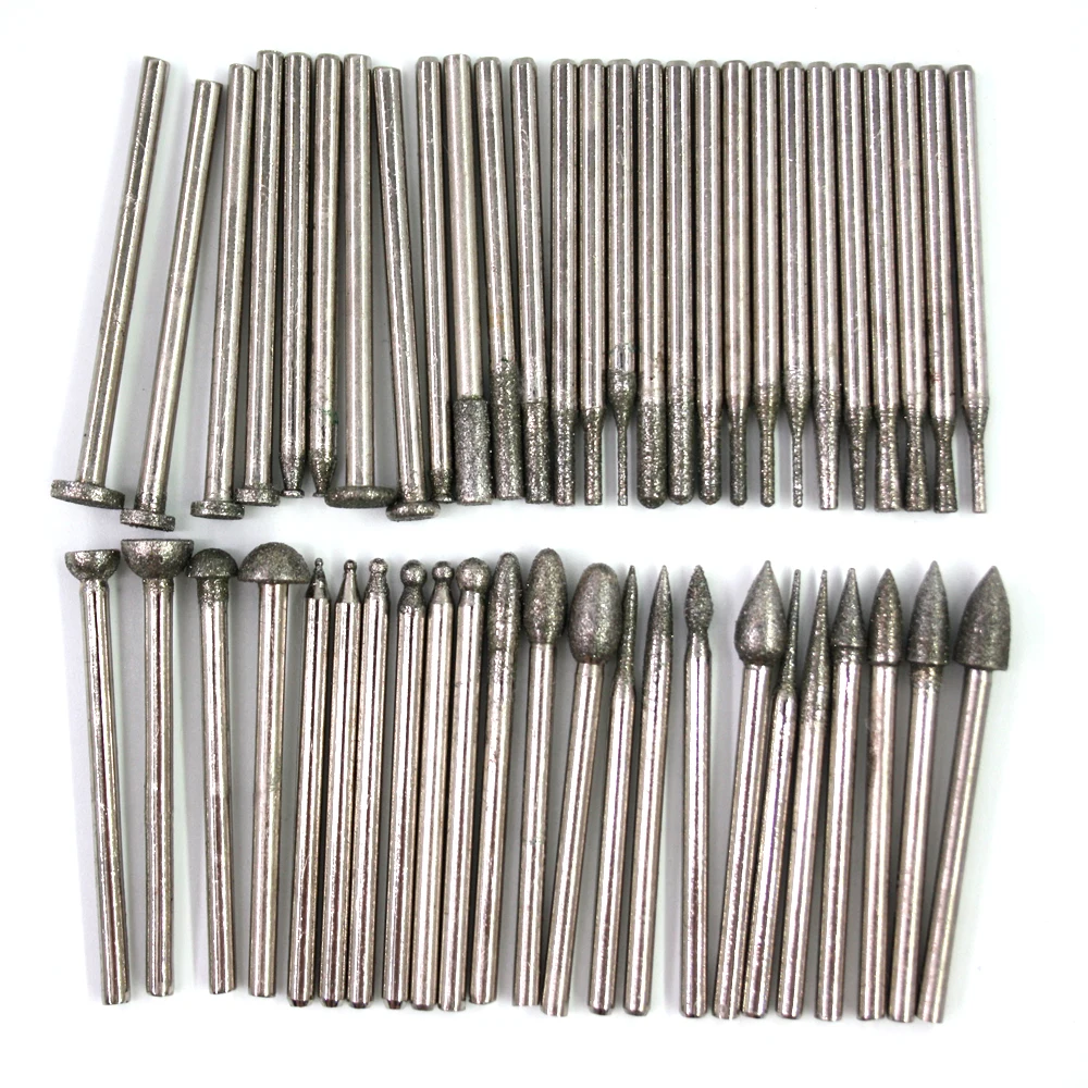 Shank dia. 3.17mm Abrasive Tools suit 50 pcs/set electroplated diamond grinding cutting tools for grinder or rotary tools