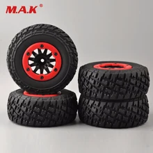 4 PCS/Set RC 1:10 Short Course Truck Tires Set Tyre Wheel Rim For TRAXXAS SlASH HPI Remote Control Car Model Toy Parts 4 PCS/Set RC 1:10 Short Course Truck Tires Set Tyre Wheel Rim For TRAXXAS SlASH HPI Remote Control Car Model Toy Parts