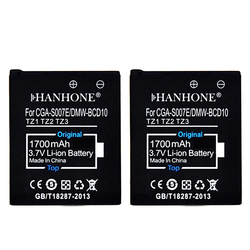 3 шт. 1700 мАч CGA S007 S007E S007A DMW BCD10 батарея для Panasonic DMC TZ1 TZ2 TZ3 TZ4 TZ5 TZ50 TZ11 TZ15