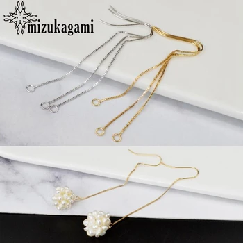 

Copper Plated Golden Long Chains 7CM Ear Hook 6pcs/lot Base Earrings Connector DIY Drop Earrings Jewelry Accessories