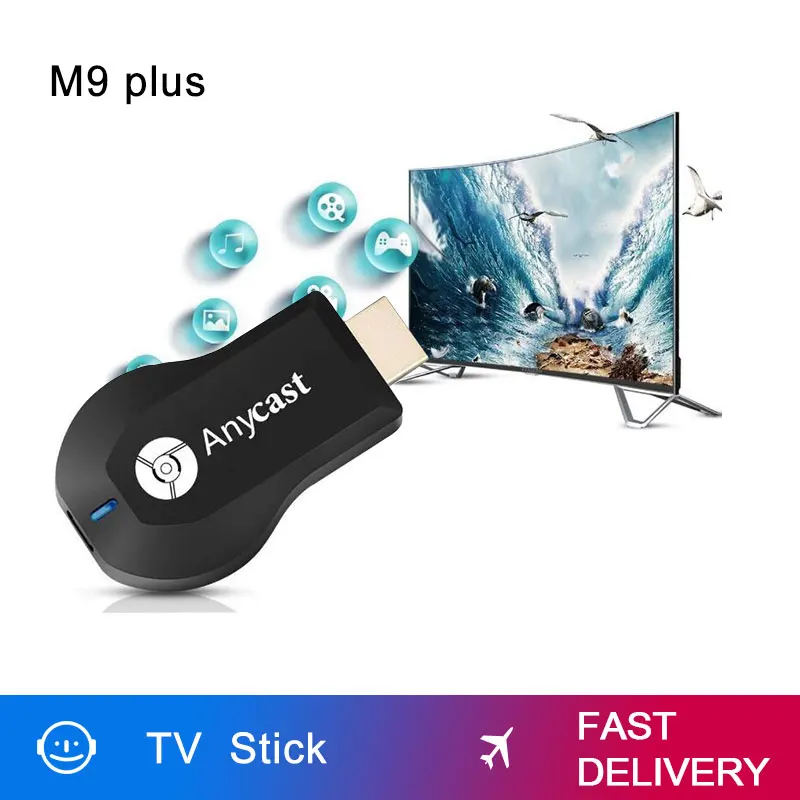 

2019 NEW AnyCast M9 Plus 1080P Wireless RK3036 TV Stick WiFi Display Dongle HDMI Receiver Media TV Stick Airplay Miracast