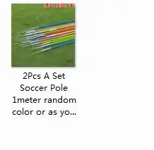 2 шт набор футбольного полюса 1 метр с основанием случайный цвет или по вашему требованию - Цвет: 1 meter pole base