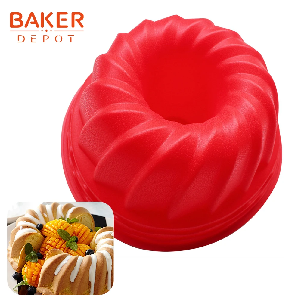 BAKER DEPOT big cake molds silicone pastry mold bread baking Tools DIY birthday cake moulds