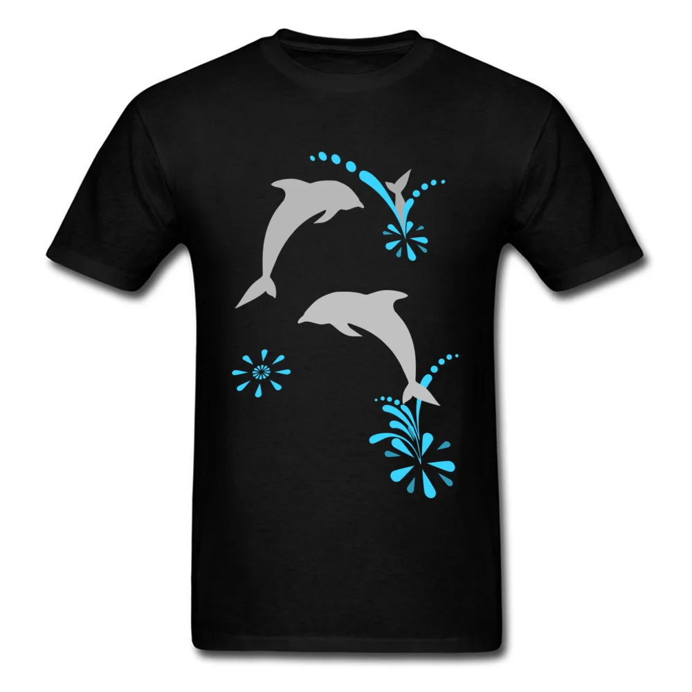 Company Adult T-Shirt Crew Neck Short Sleeve 100% Cotton Dolphins Joy T Shirt Family Tops T Shirt Free Shipping Dolphins Joy black