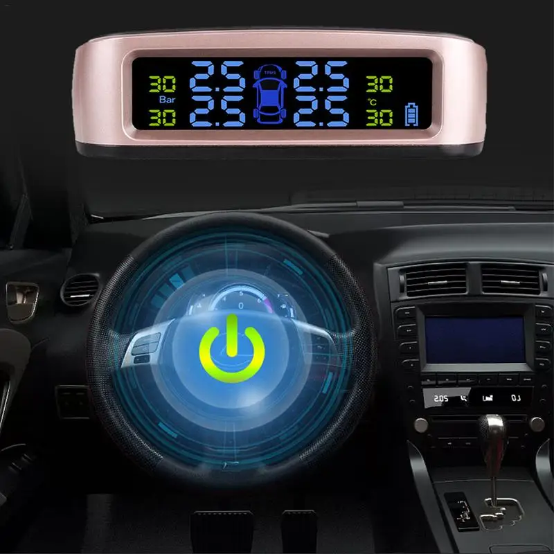 

New Style External Universal Car Tire Detection Monitor Wireless Solar Tire Pressure Detection Instrument
