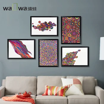 

The wall frog tracing modern minimalist living paintings combined decorative painting murals painted wood for creative personali