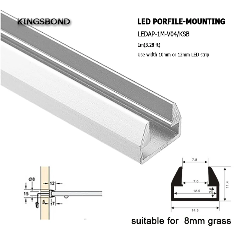 10 шт. супер тонкий встраиваемый алюминиевый светодиодный профиль для полки светильник без крышки для вставки 8 мм закаленное стекло