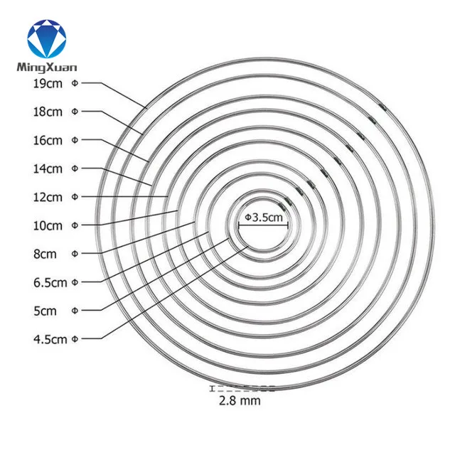 10 шт. 35-400 мм Ловец снов Reve круг железные кольца подвесные металлические pour cercle attrape reve Сеть ювелирных изделий 2,8 мм толщина