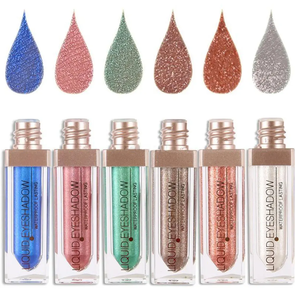 1PC Shimmer Glitter Sombra Líquido Líquido À Prova D' Água de Metal