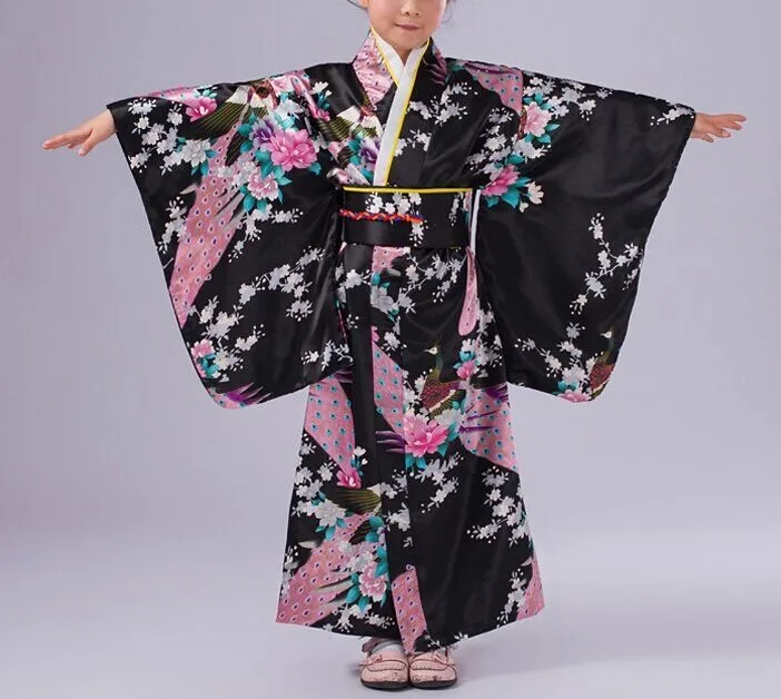 Розовая детская юката OBI винтажные японские гриль кимоно детская юката хаори платье традиционное японское кимоно
