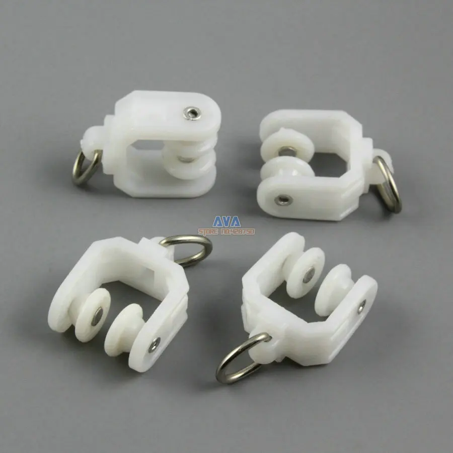 100 Pieces Curtain Track Roller Curtain Track Slide Gliders 17x29mm