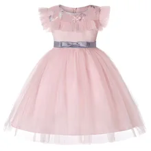 CAILENI Princess Party Dress for Girl Flower Elegant Design Kids Birthday Dresses Summer Children Ball Gown Tulle Baby Frocks chaffare beading girls dress elegant kids party dresses for wedding formal tulle girl princess vestido pearls flower baby frocks