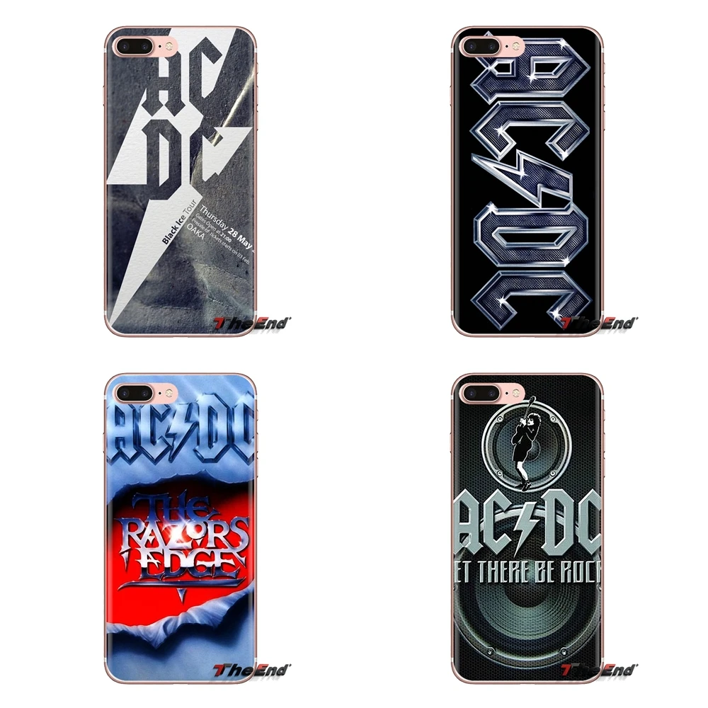 Силиконовый чехол для телефона Samsung Galaxy S3 S4 S5 Mini S6 S7 Edge S8 S9 S10 Plus Note 3 4 5 8 9 Band ACDC AC DC