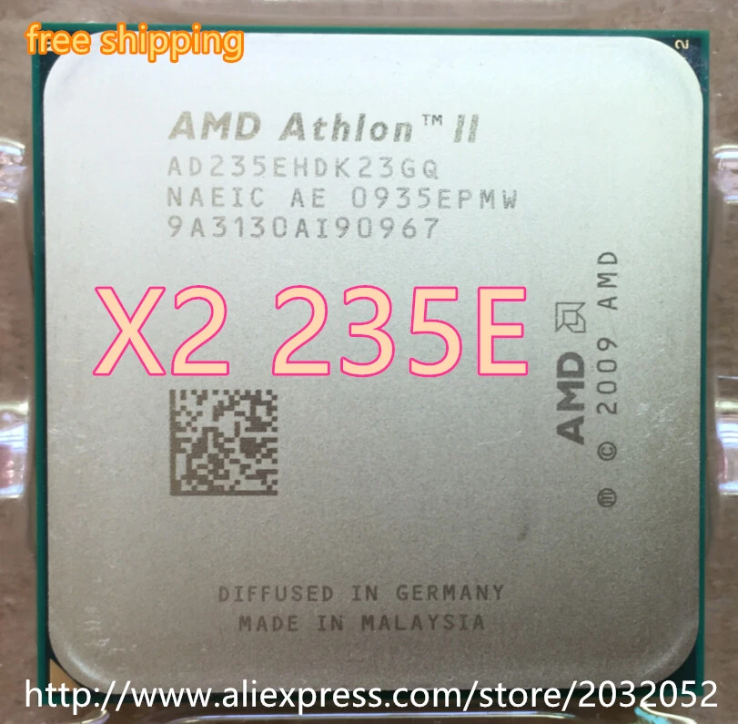 For AMD Athlon II X2 235E - AD235EHDK23GQ Desktop CPU Socket AM2+/AM3 2.7GHz Dual 938-pin (working 100% Free Shipping)