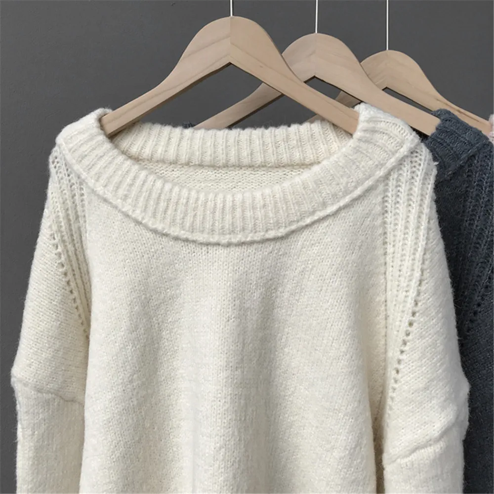 Winter Thicken Women Sweater Pullover 2018 Hollow Out Sweater For Women Long Sleeve Knitted Jumper Autumn Thick Casual Clothing (34)