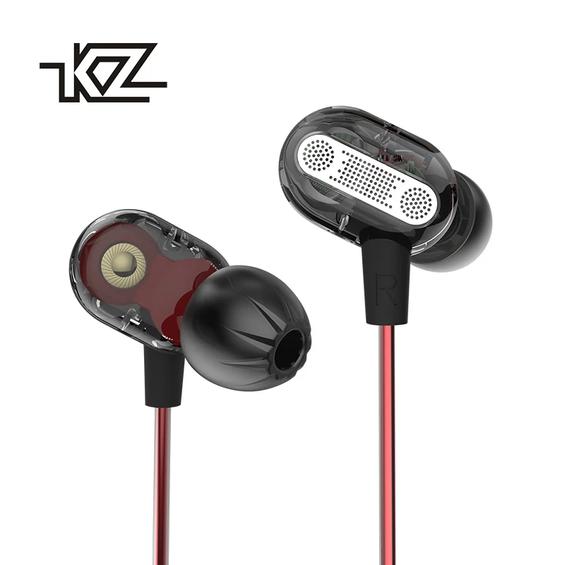 

KZ ZSE Dynamic Dual Driver Earphone In Ear Headset Audio Monitors Headphone Noise Isolating HiFi Music Sports Earbuds