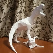 DIY домашнее украшение Tyrannosaur бумага с динозаврами модель головоломки игрушка животное для ресторанов бар водонепроницаемый обучающая Складная модель