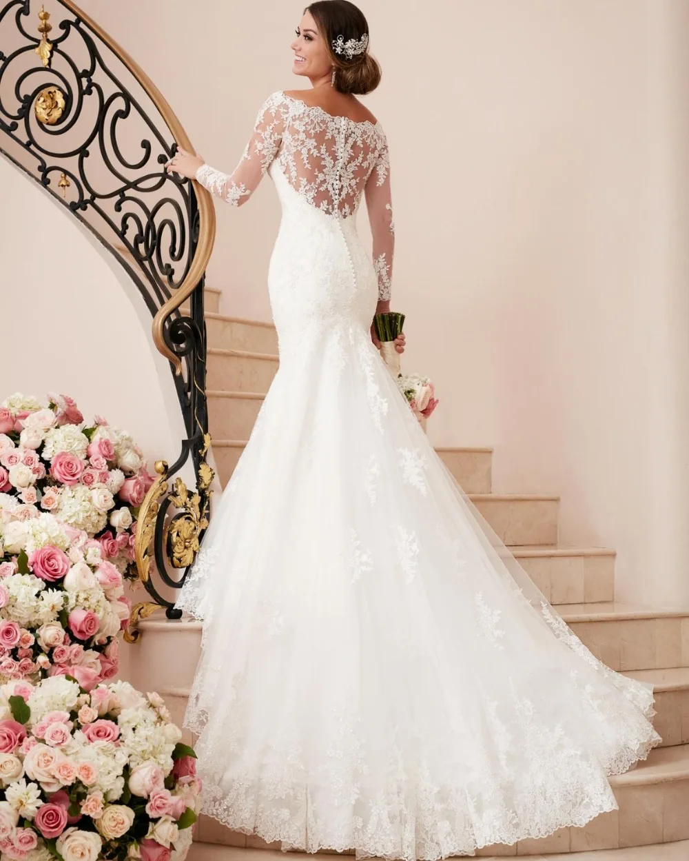 Wedding Long Sleeve Mermaid Wedding Dresses popular long sleeve mermaid wedding dress buy cheap dress