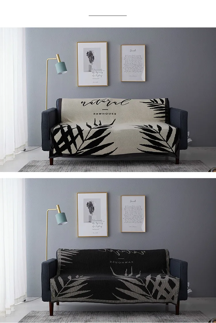 Нордическое хлопковое многофункциональное одеяло простые двойные-sided сон одеяло диван одеяло двойная линия одеяло