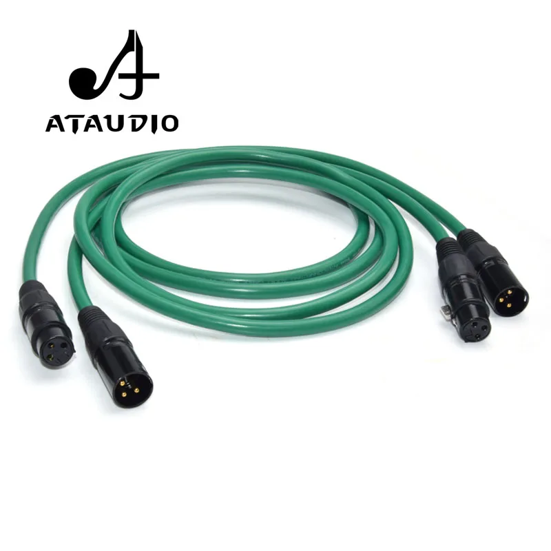 ATAUDIO 2328 Hifi Silver plated 2XLR Cable High Quality 6N OFC HIFI XLR Male to Female