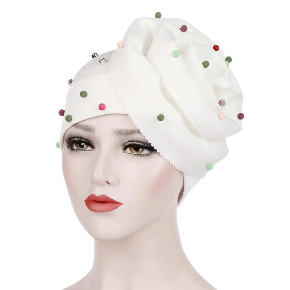 2019-New-Women-Bead-Cotton-Big-Flower-Turban-Hats-Cancer-Chemo-Beanies-Cap-Hijab-Pleated-Wrap(5)