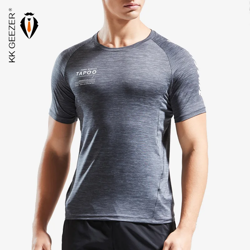 

Men T Shirts Quick Drying High Quality Tshirts Summer 2019 Slim Fit Short-Sleeve Tops T-shirt Brand Casual Tee Shirts Fashion