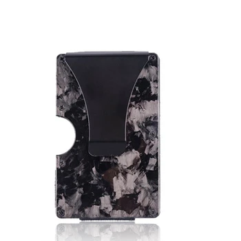 

2020 New Carbon Fiber Metal Credit Card Holder Rfid Wallet Blocking Portable ID Card Case Men Aluminum Clip Pocket Porte Carte