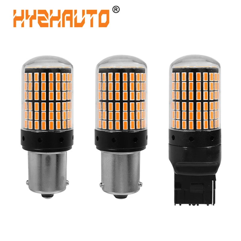 HYZHAUTO 2 шт. 1156 BA15S P21W светодиодный светильник 3014 144smd BAU15S PY21W T20 W21W Canbus для поворота