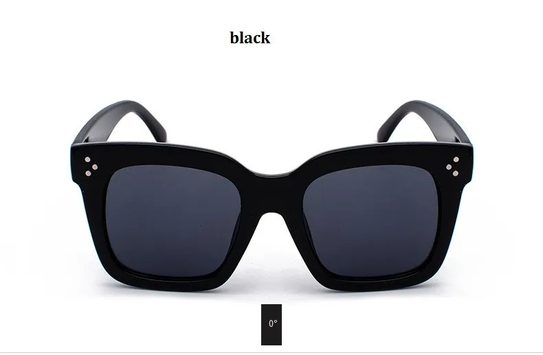 Модные Ким солнечные очки в стиле Кардашьян лад плоский верх очки Lunette Femme женские роскошные брендовые солнцезащитные очки для женщин с заклепками - Цвет линз: black