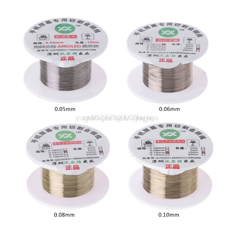

100m Alloy Gold Molybdenum Wire Cutting Line LCD Display Screen Separator Repair N05 Dropship