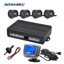AOSHIKE Display LCD Sensore di Parcheggio Piccola Piazza Del Radar 4 Sensori Monitor Rivelatore di Sistema 12 v Auto Reverse Backup Russia