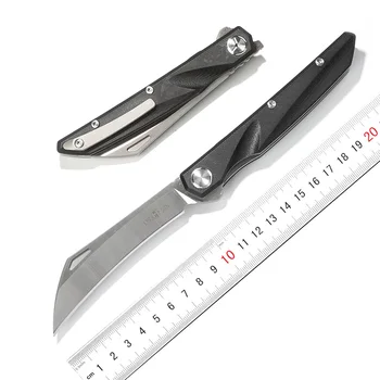 

TWO SUN G10 handle TS74 D2 blade Flipper ball brearing folding knife camping hunting Pocket knives outdoor Survival EDC Tools